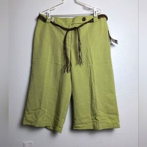 Emma James Wide Leg Cropped Pant Women's Size 14 Pistachio Green Cruise Vacation